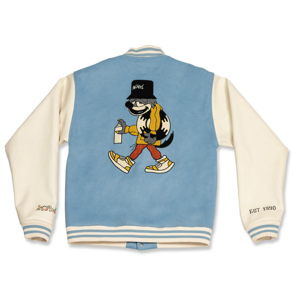 Retro Cat Varsity Jacket 26red