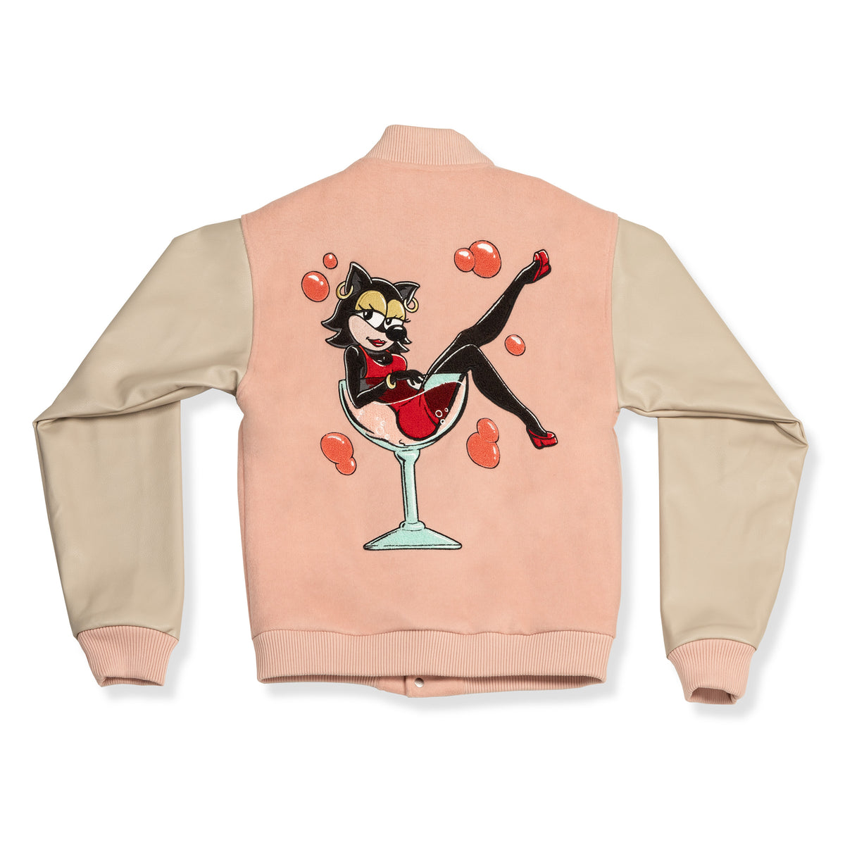 Martini Cat Varsity Jacket 26red