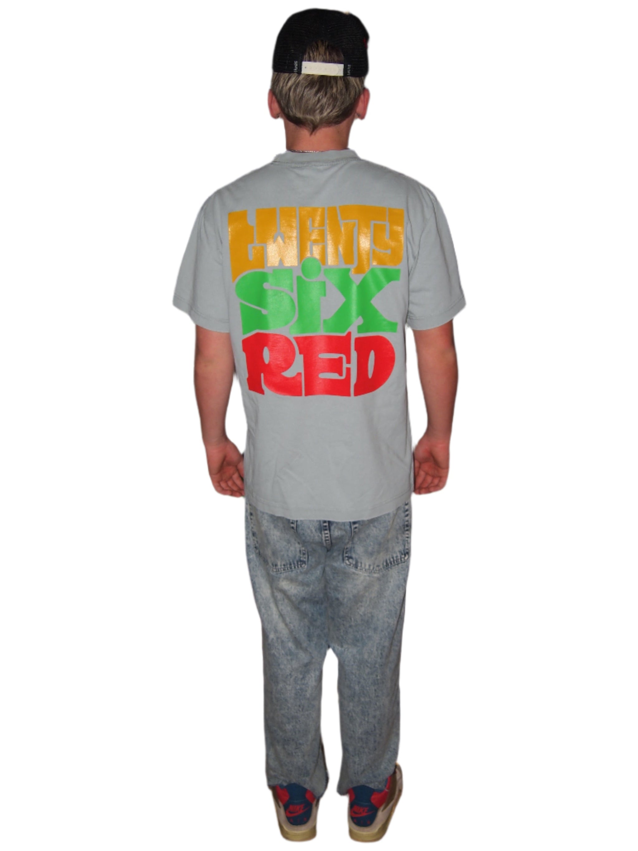 26red 90s USA製 両面プリントvintage ロンTシャツライター炎 26red 90s USA製 両面プリントvintage ロンTシャツライター炎 七