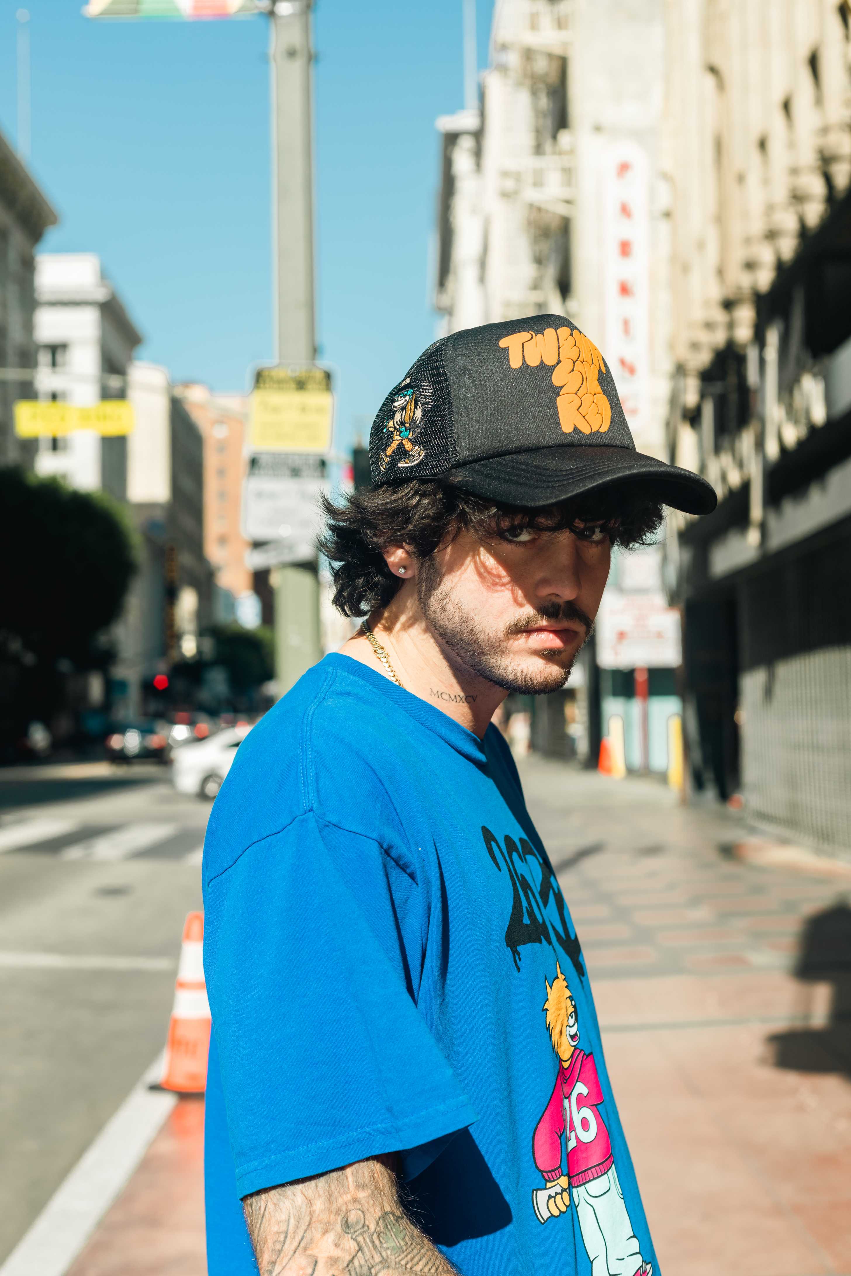 Bubble 26 Puff Print Trucker Hat – 26red