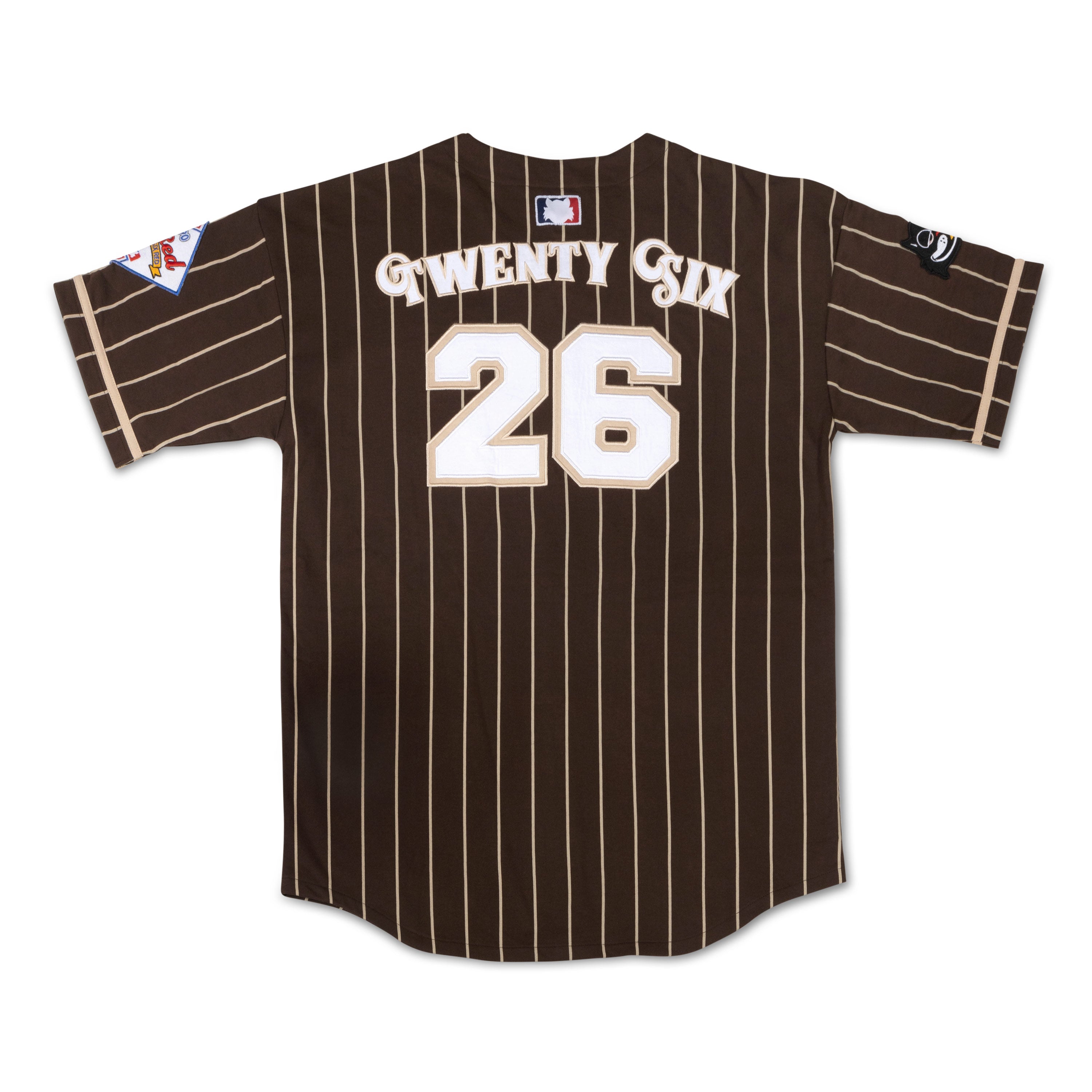 26 Red Baseball Jersey (Brown / White)
